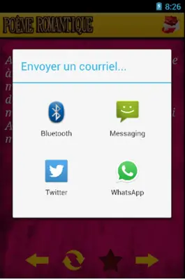 Poeme Romantique android App screenshot 0