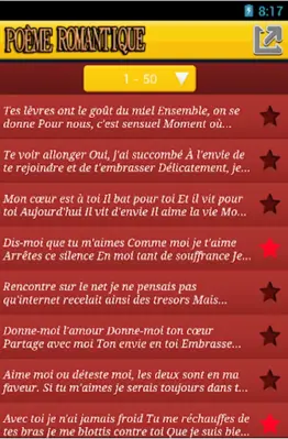 Poeme Romantique android App screenshot 4